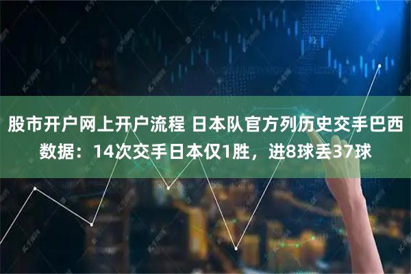 股市开户网上开户流程 日本队官方列历史交手巴西数据：14次交手日本仅1胜，进8球丢37球